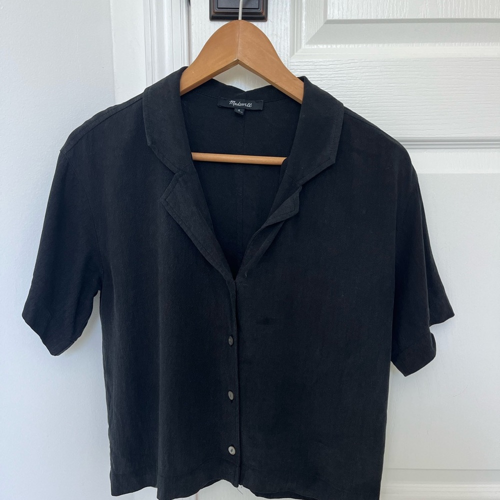 Madewell Black Button-Up Shirt
